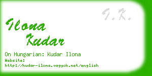 ilona kudar business card